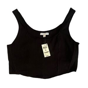 And Now This Black Wire Crop Top NWT - Size XL